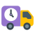 Delivery truck icon showing package shipping and logistics service, representing fast product delivery, courier transport, and online order shipping.